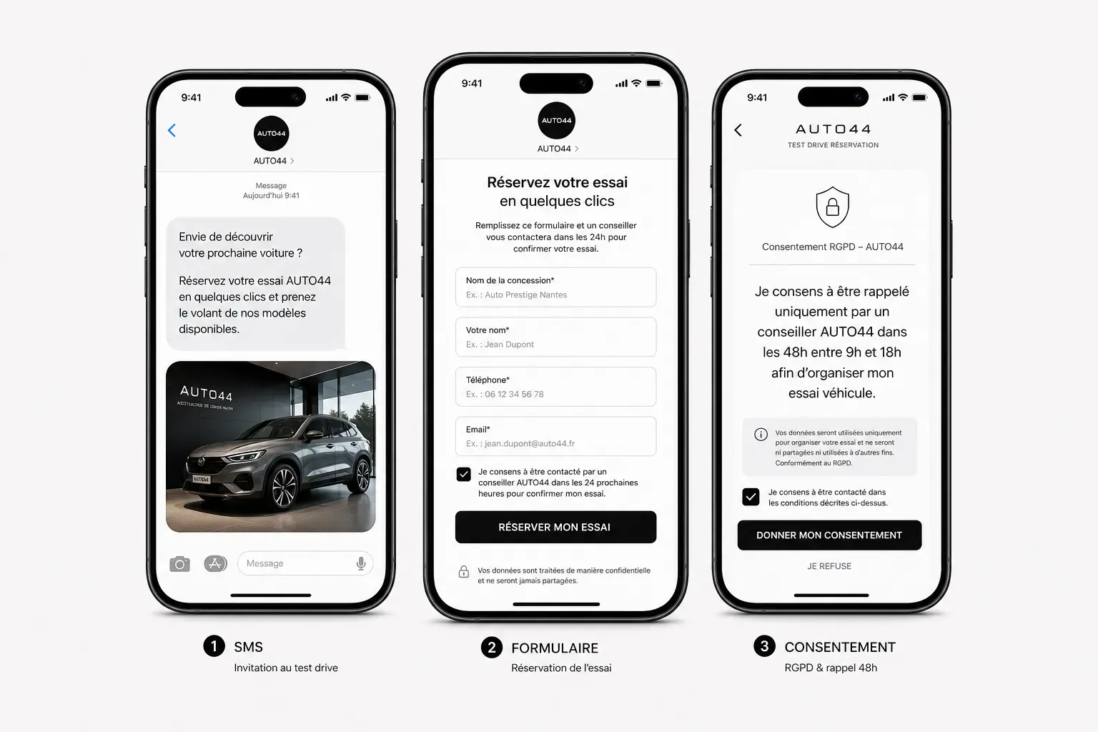 Du SMS au consentement RGPD, en 3 étapes